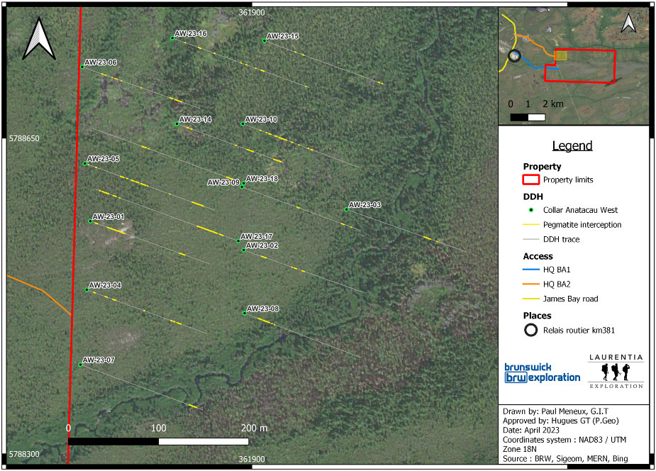 Figure 4: Plan View of Drillholes