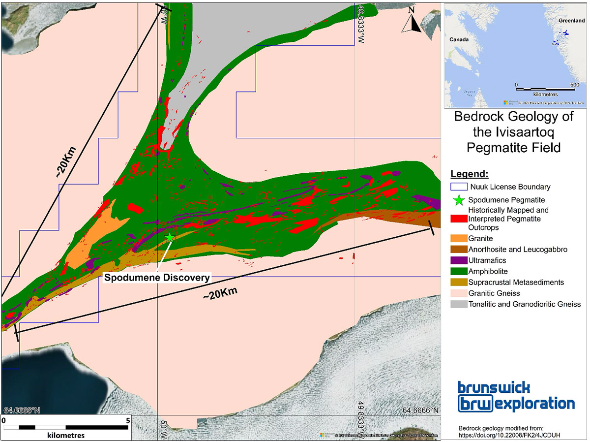 Figure 2: Geological Map of Ivisaartoq Greenstone Belt