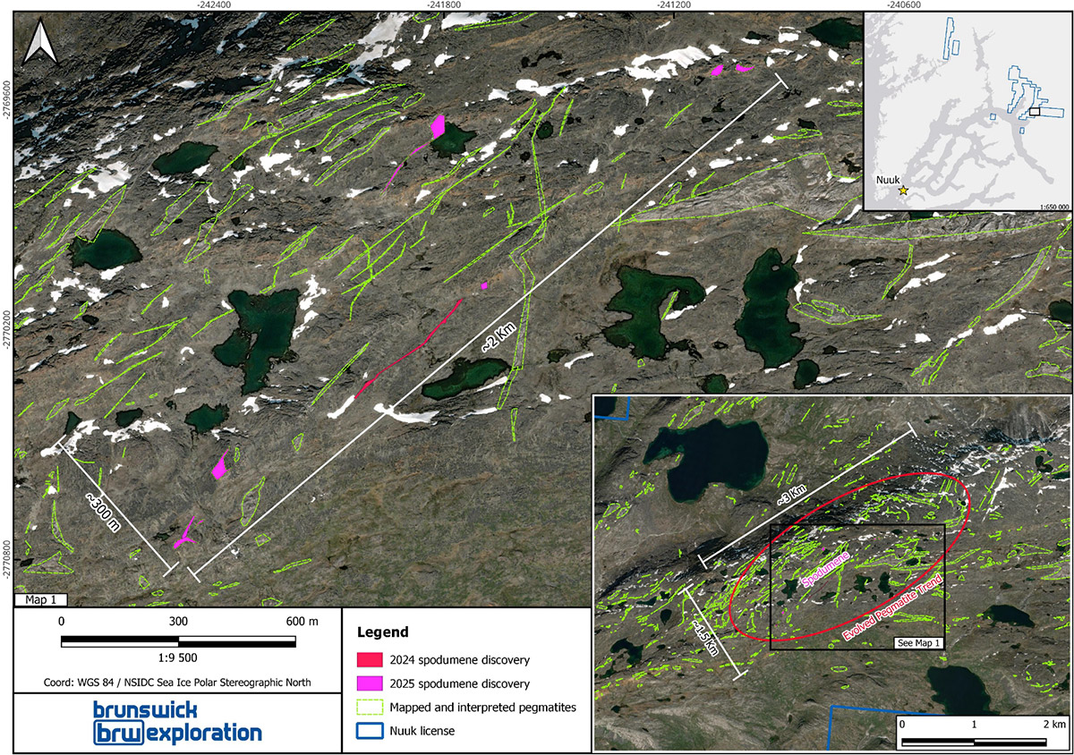 Figure 1: Ivisaartoq Spodumene Trend