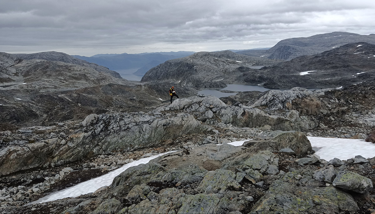 Figure 2: Paamiut Spodumene Pegmatite – Looking West