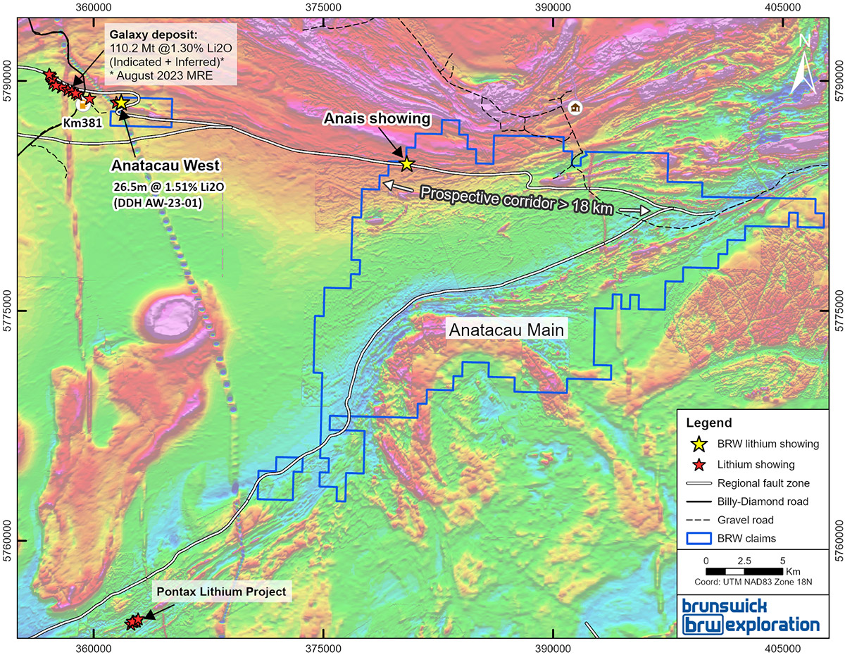 Figure 2: Regional Map of the Anatacau Main and Anatacau West Projects
