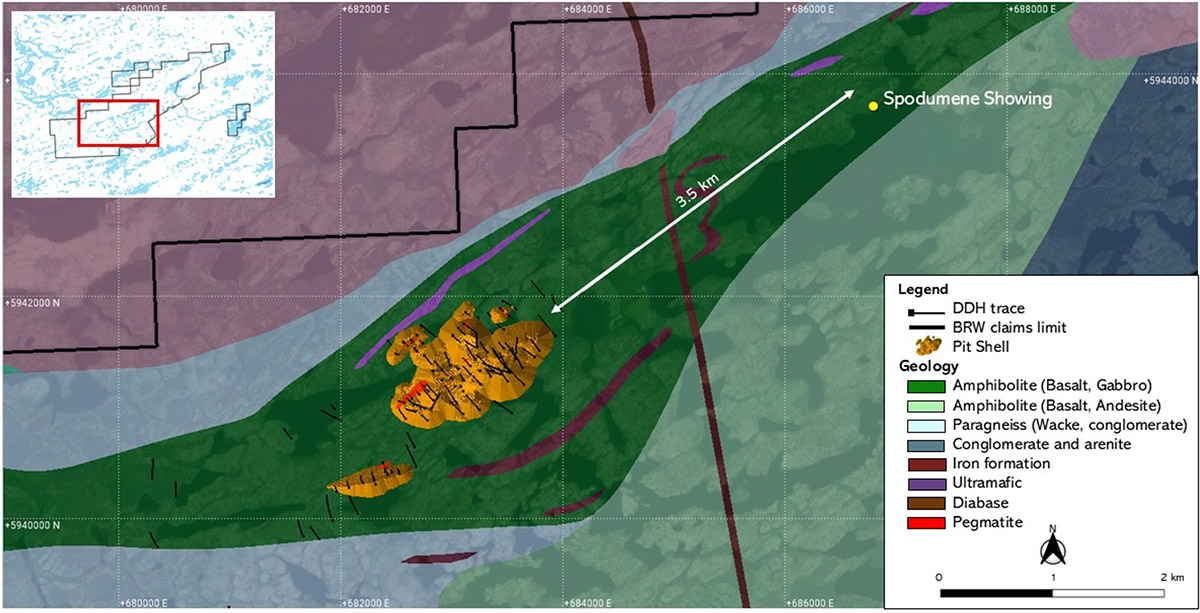 Figure 5: Project Potential and Open Pit Shell Footprint